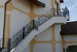 Treppengeländer Schmiedeeisen schwarz gold