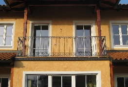 Balkon, Schnörkel, Eisen, Stahl, geschmiedet