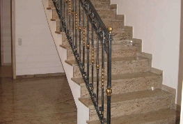 Treppengeländer Metall Mitteldekor