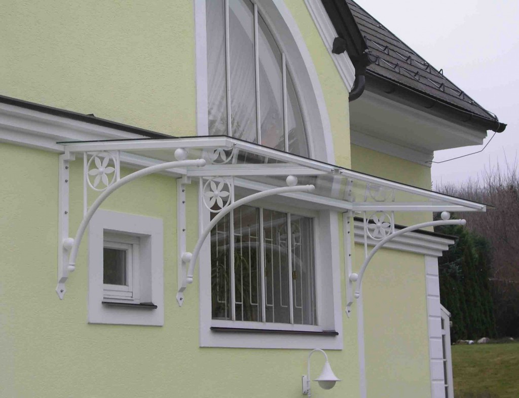 Vordach Eisen Glas