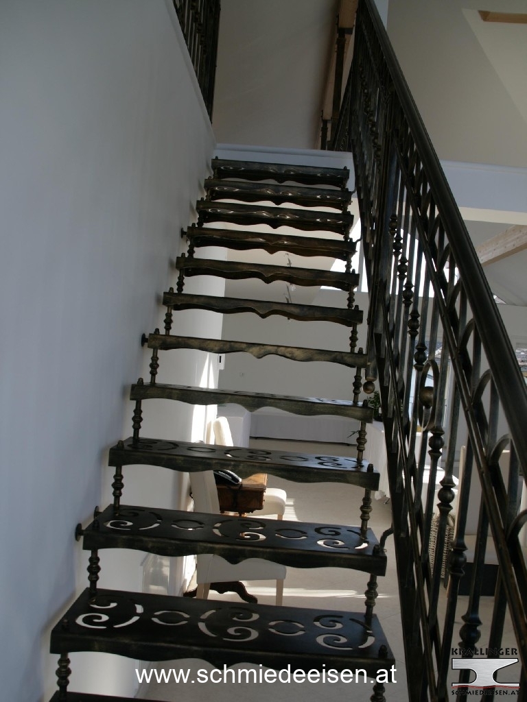 Treppenaufgang Schmiedeeisen Stahl