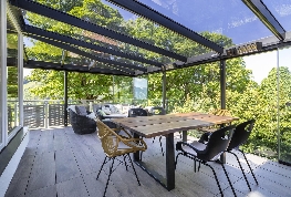 Überdachung Sommergarten Glas Garten Terrasse