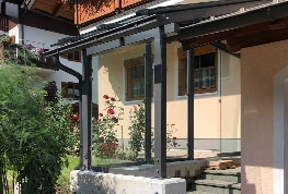 Überdachung Glasdach Garten Terrasse
