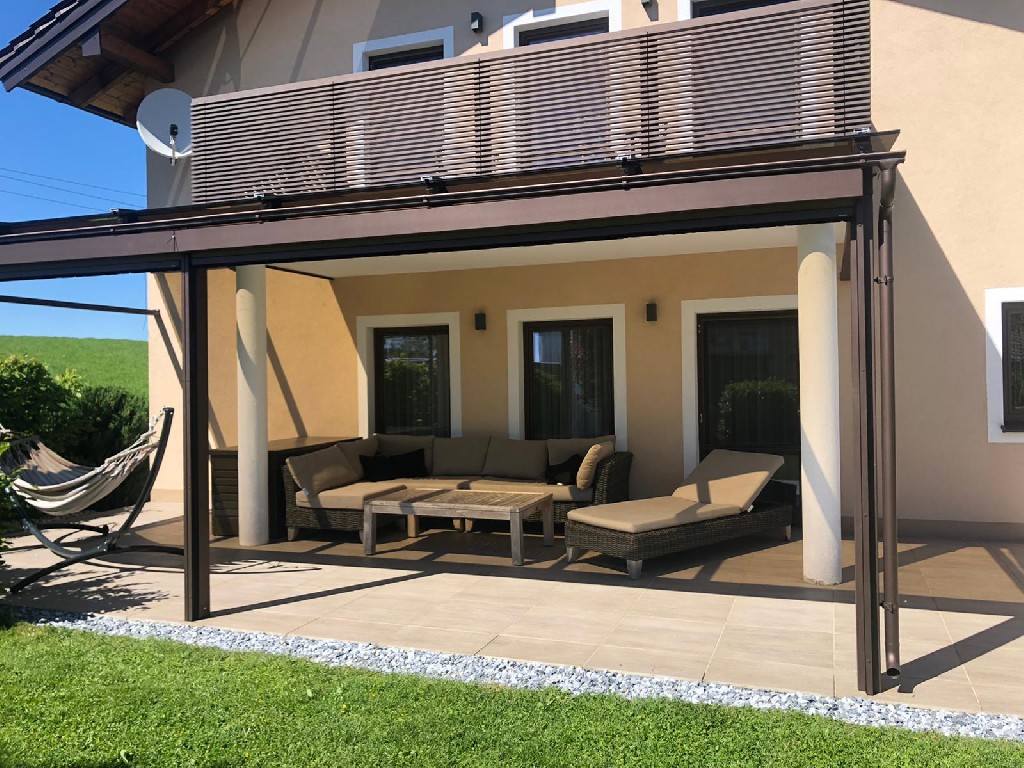 Überdachung Stahl Glas
